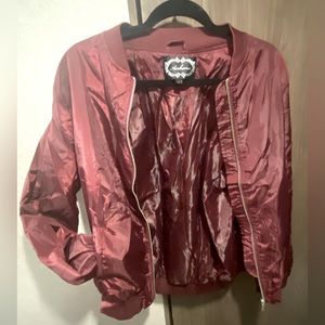 Gorgeous burgundy light fashion jacket